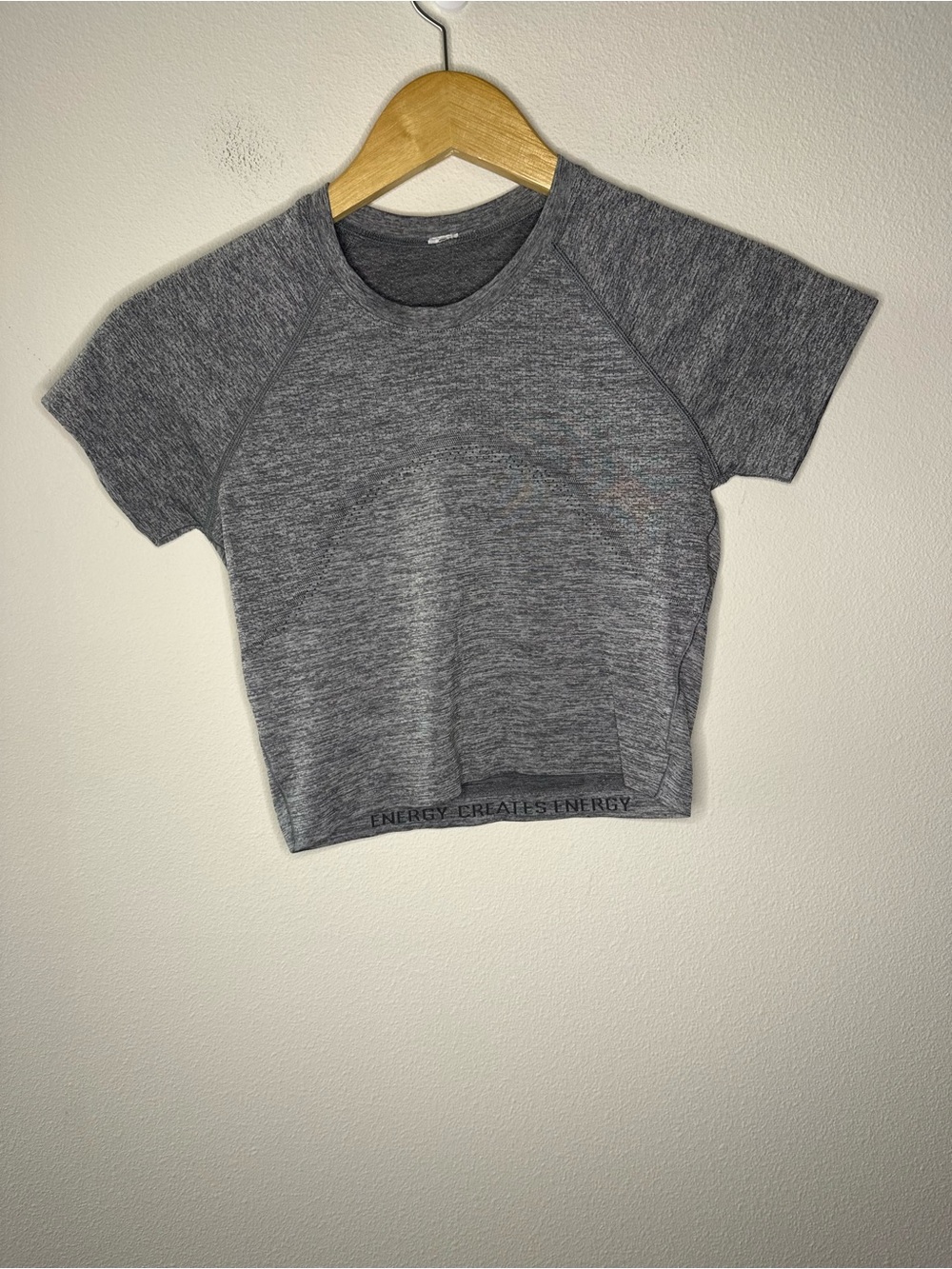 Lululemon Swiftly Tech Cropped Short-Sleeve Shirt 2.0 grey Slate/White W3GZHS 6 - Picture 2 of 5